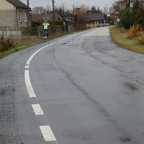 Powiększ zdjęcie Utwardzone pobocze na drodze powiatowej nr 0266T w miejscowości Brygidów