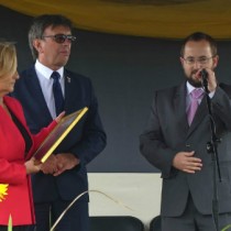 Powiększ zdjęcie Głos zabiera Członek Zarządu Powiatu Włoszczowskiego Rafał Pacanowski