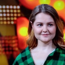 Powiększ zdjęcie Katarzyna Mazur podczas nagrania odcinka „Szansy na sukces ”.