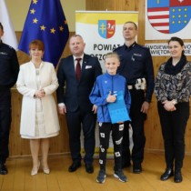 Powiększ zdjęcie Najlepszy zawodnik w Grupie 1 – Szymon Szczepanik ze Szkoły Podstawowej nr 1 we Włoszczowie 