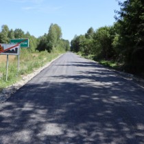 Powiększ zdjęcie Przebudowywana droga powiatowa nr 0221T Wymysłów – Ludynia (od strony Wymysłowa)