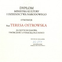 Powiększ zdjęcie Dyplom Ministra Kultury i Dziedzictwa Narodowego