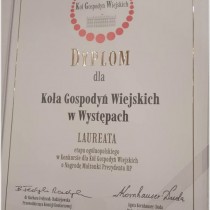 Powiększ zdjęcie Dyplom, który otrzymało Koło Gospodyń Wiejskich z Występ