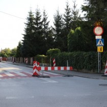 Powiększ zdjęcie Zamknięty odcinek ul. Kusocińskiego we Włoszczowie
