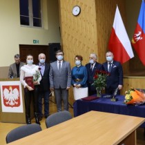 Powiększ zdjęcie Julia Cieślak, Wojciech Guździoł, Starosta Włoszczowski, członek Zarządu Powiatu, Przewodniczący Rady Powiatu, Wicestarosta 
