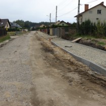 Powiększ zdjęcie Ulica Ogrodowa we Włoszczowie w trakcie rozbudowy
