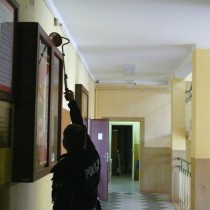 Powiększ zdjęcie Akcja ratowniczo-gaśnicza w I LO we Włoszczowie