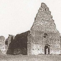 Powiększ zdjęcie Przedwojenna fotografia ruin kościoła w Gruszczynie.