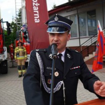 Powiększ zdjęcie Głos zabiera Burmistrz Gminy Włoszczowa Grzegorz Dziubek