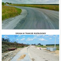 Powiększ zdjęcie Droga przed i w trakcie rozbudowy