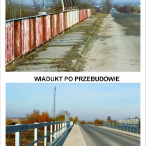 Powiększ zdjęcie Wiadukt przed i po przebudowie