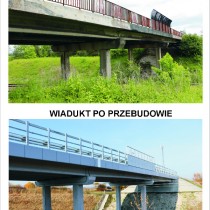 Powiększ zdjęcie Wiadukt przed i po przebudowie