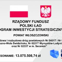 Powiększ zdjęcie Tablica informacyjna nt. dofinansowania z Polskiego Ładu