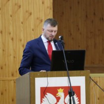 Powiększ zdjęcie Głos zabiera Dyrektor ZOZ Włoszczowa Rafał Krupa